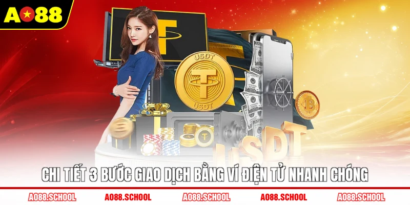 Chi tiết 3 bước giao dịch bằng ví điện tử nhanh chóng
